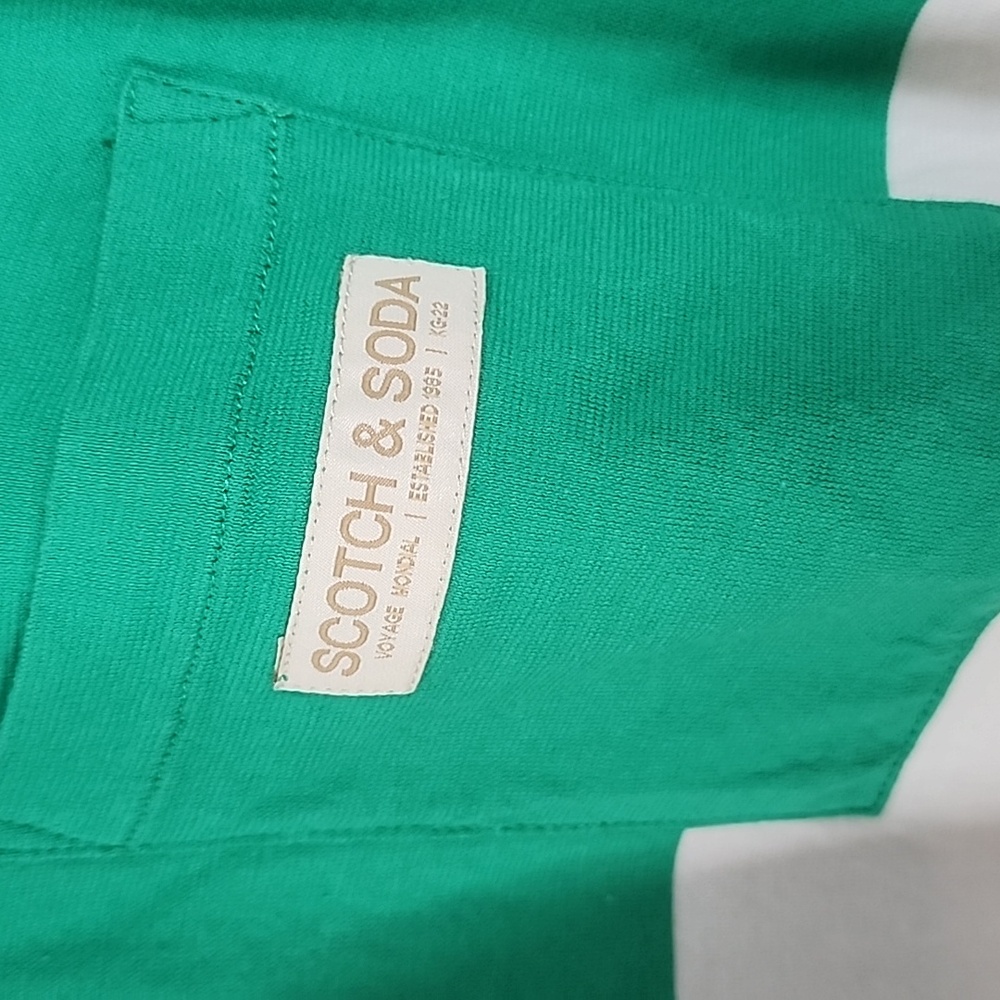 Scotch & Soda Large Color Block Pocket T-Shirt Pe… - image 3